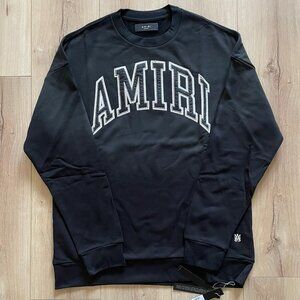 Amiri Men's Black Color Crewneck Sweaters